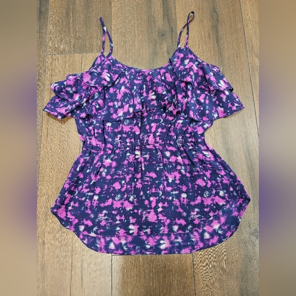 NWT Rebecca Taylor 100% Silk Floral Top - Size 4 - Picture 11 of 13